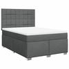 VidaXL Slat Bed Base with Mattress Dark Grey 140x200cm Fabric 3292812