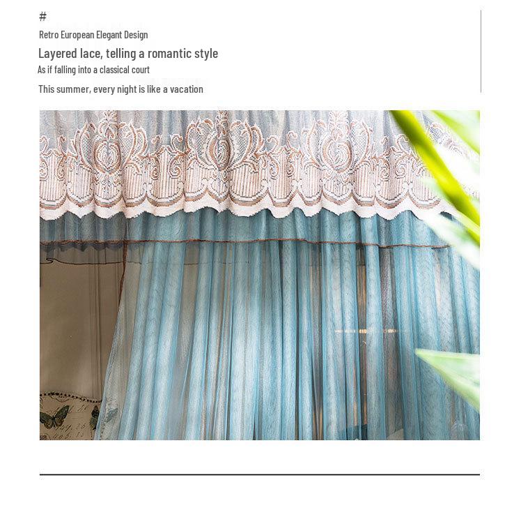 Zhengshun Princess-Style U-Shaped Mosquito Net, Patterned and Thickened, for 1.5m, 1.8m, or 2m Beds.