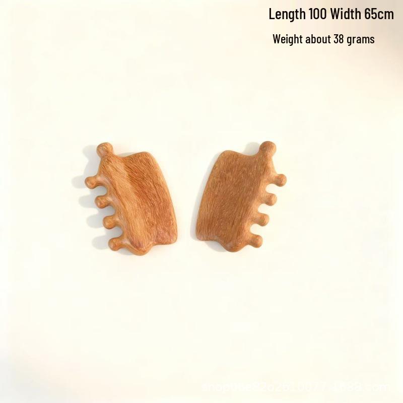 Sandalwood Five-Tooth Scalp & Neck Meridian Massage Comb