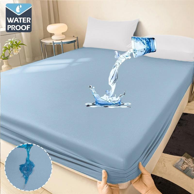 Waterproof Fitted Sheet Suitable for children and elderly Incontinence Bed Sheet Solid Color Simple Dustproof Bedding Soft and Comfortable
