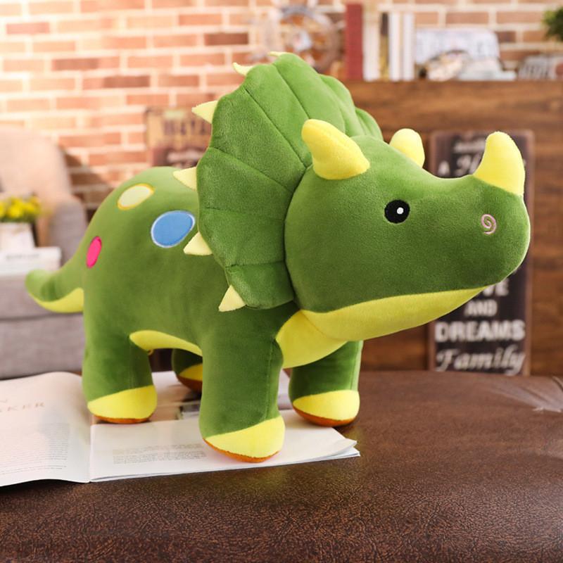 Plush Toy Triceratops Dinosaur Stuffed Doll Cartoon Bedroom Decoration Gift