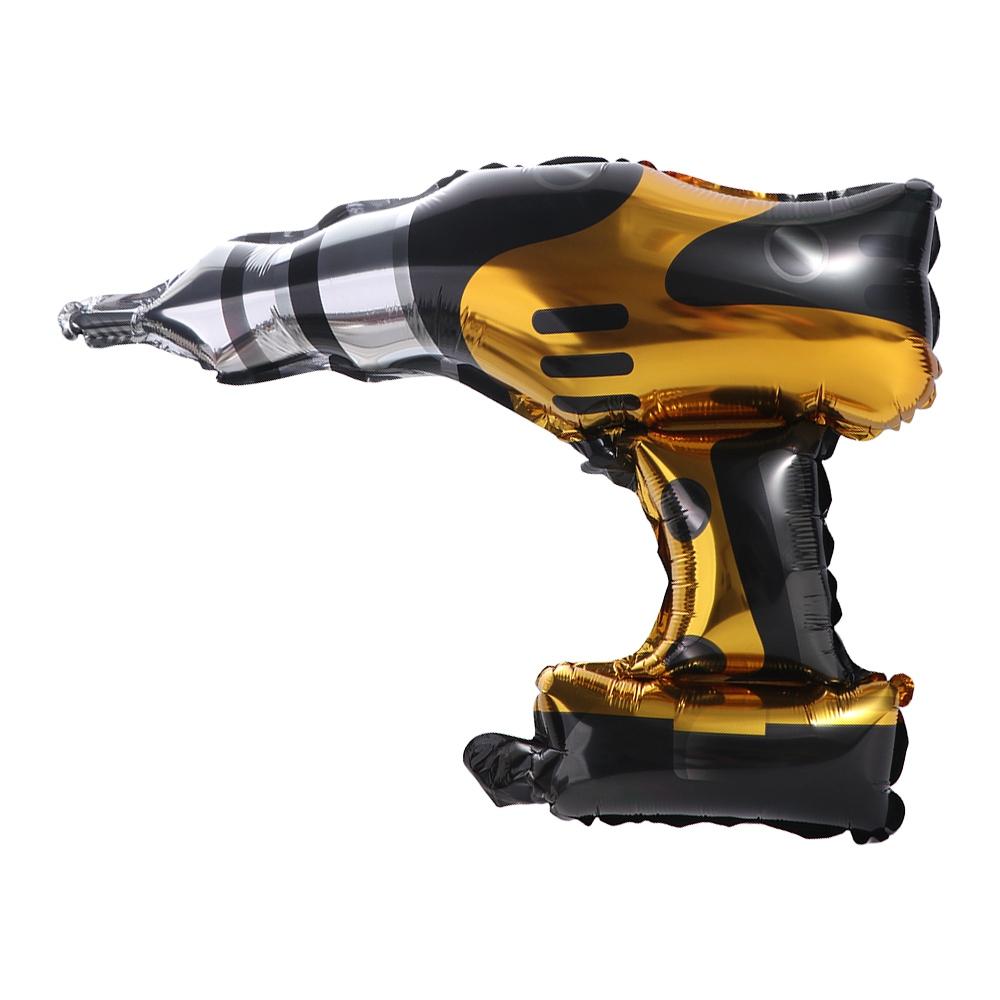 Aluminum Film Power Drill Hammer Modeling Balloon Thickened Inflatable Electric Screwdriver Balloon Fun Cartoon 10inch