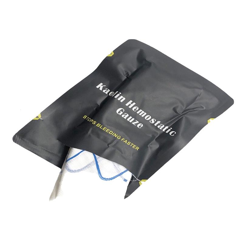 Hemostatic Kaolin Gauze Combat Emergency Trauma Z-Fold Soluble For Ifak Tactical