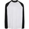T-shirt manches longues - Urban Classics - Oversized GT - 100% coton biologique - Couleur blanc/noir - 4XL