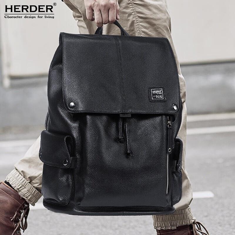 

Herdenel Men s Genuine Leather Business Backpack