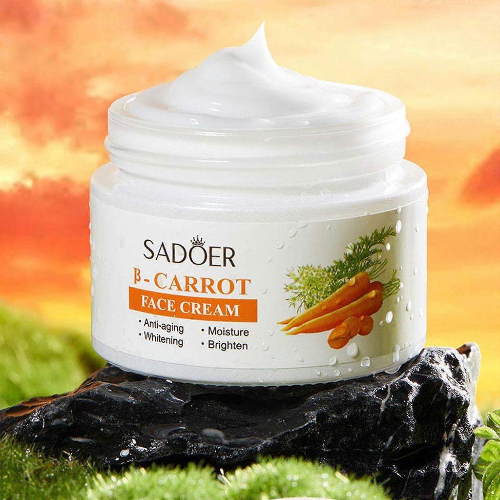 Carrot Face Cream 50g, Firms & Smoothes Skin, Improves Skin Tone, Relieves Swelling, Soothes & Moisturizes