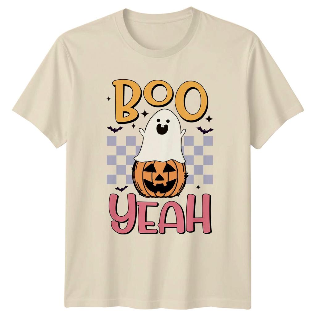 Boo Yeah TShirt Halloween Pumpkin Ghost Gift For Him And Her