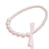 Elegant Pearl Bow Choker Necklace for Girls - White Children's Accessory