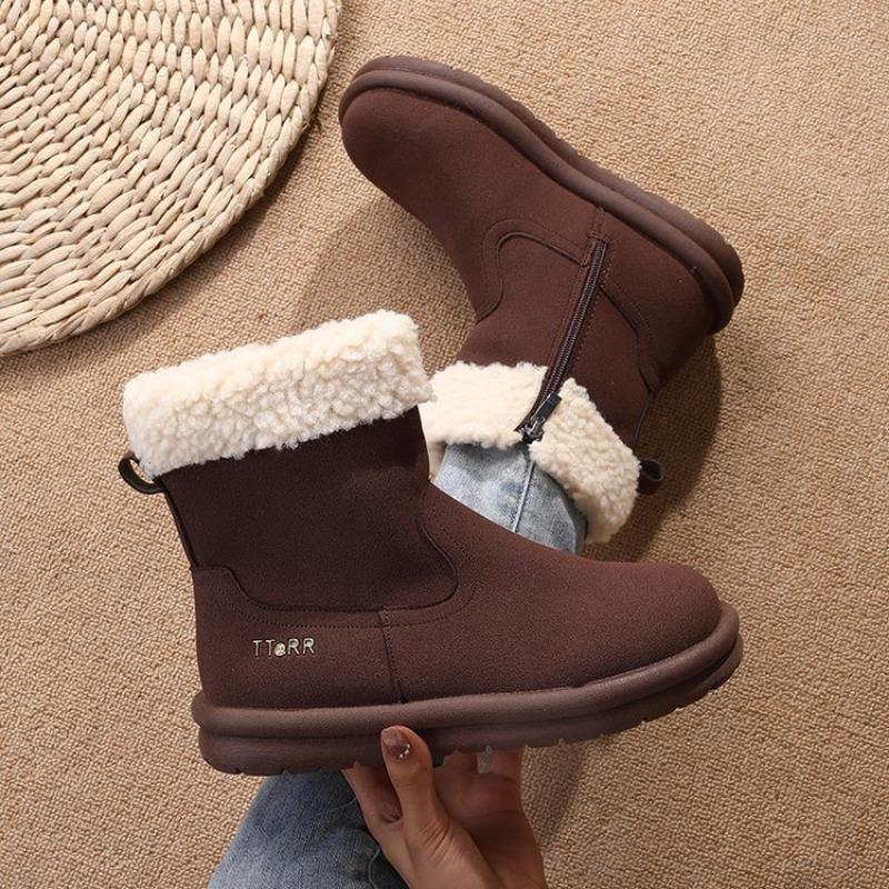 

Ретро Зимние Ботинки, Новые Увеличивающие Рост, Флисовые, Утепленные, Теплые Хлопковые Ботинки, Ботильоны и Женская Обувь 39 коричневый