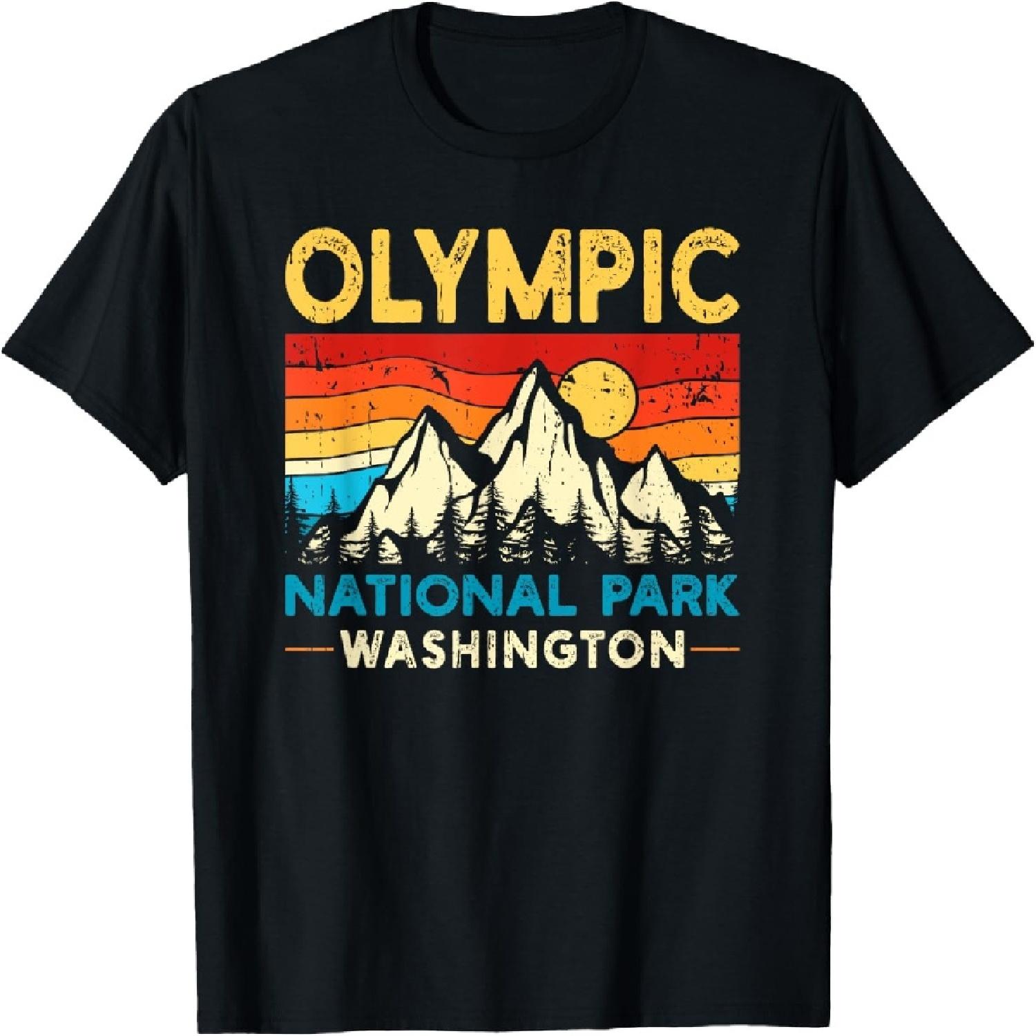 

Olympic National Park Vintage Retro T-Shirt XXXXXL різнокольоровий