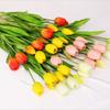 5 Pcs Soft Rubber Artificial Tulip Bouquet Colorful Hand Tie Fake Flowers Decoration For Living