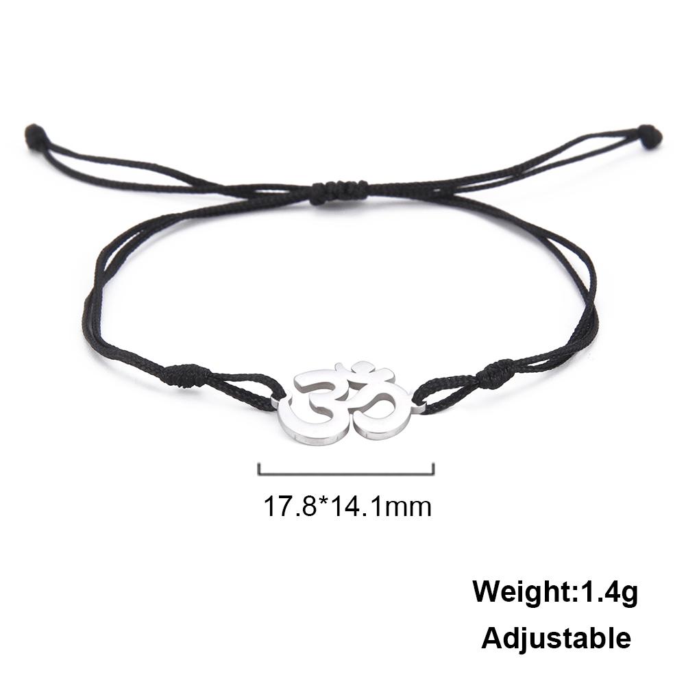 

LIKGREAT Vintage Aum OM Symbol Bracelet Stainless Steel Double Layer Chain Bracelets Buddhist Hindu Yoga Women s Jewelry Gift