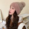 New Autumn and Winter Hat for Women In Winter Rabbit Wool Knitted Hat Outdoor Cold-proof Wool Hat Plus Velvet Windproof and Warm Pull Out Hat