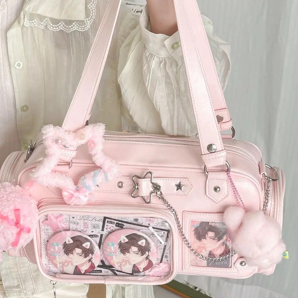 Large Capacity Transparent Ita Bag Crossbody Shoulder Bag For Anime Exhibition DIY Display Cute Girl Style