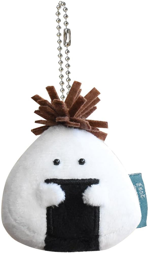 

Ippinsha Gyutto Onigiri-san Konbu Onigiri-san Mascot Plush Toy, Mini, with Chain, Gift, 47116