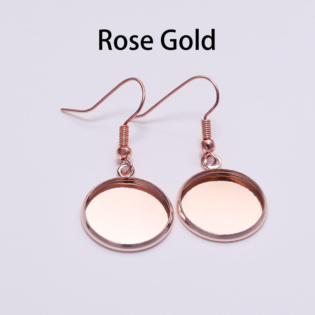 

10 шт. 10-25 мм крючок для сережек, пустая установка, лоток для кабошона, ободок, кулон, основа для ушей для DIY, стеклянная камея, фурнитура для изготовления ювелирных изделий 12mm оранжевый