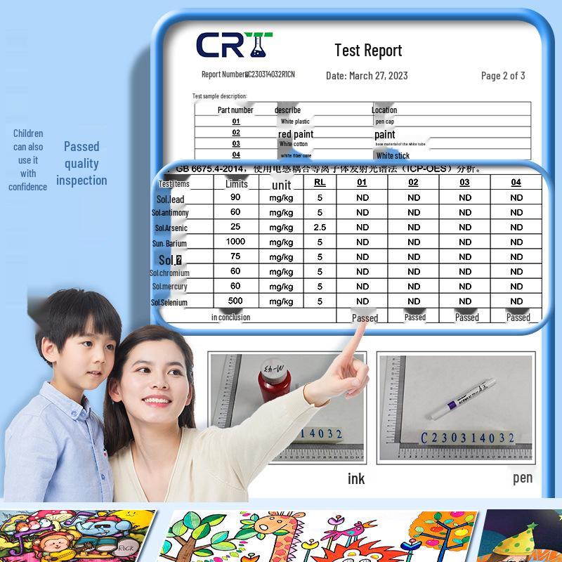 Waterproof Washable Acrylic Marker & Watercolor Pen Set for Students