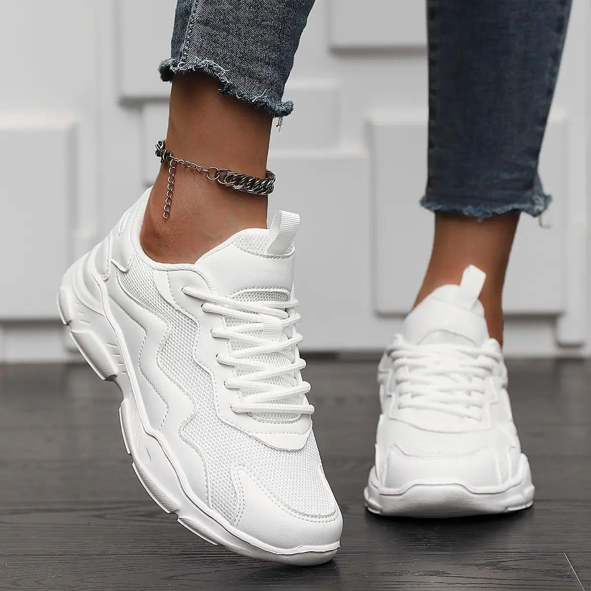 

Sneakers Women Shoes Women Lightweight Mesh Breathable Versatile Casual Shoes Black Sneakers for Men and Women 36
