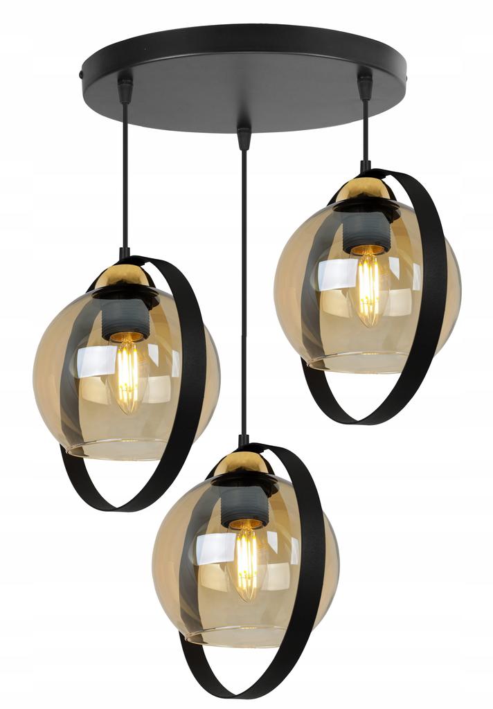 MODERNE HÄNGELAMPE GLAS-SCHIRM-RINGLE