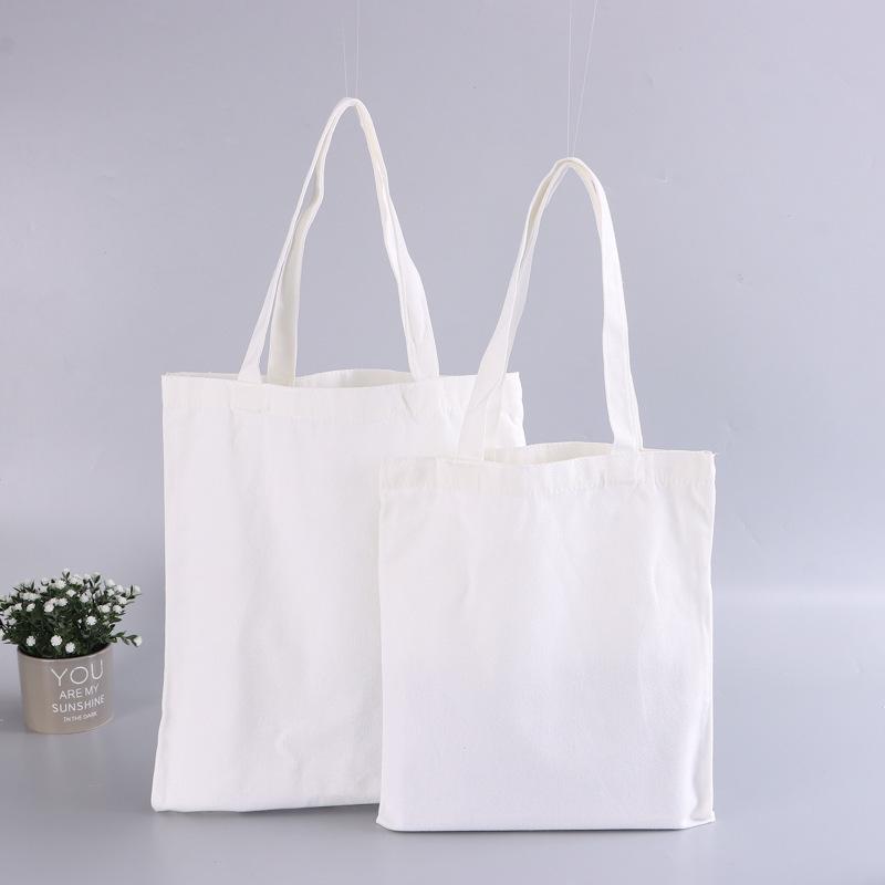 Customized DIY Hand-Painted Canvas Tote Bag for Students - Single Color, Handheld & Shoulder Carry