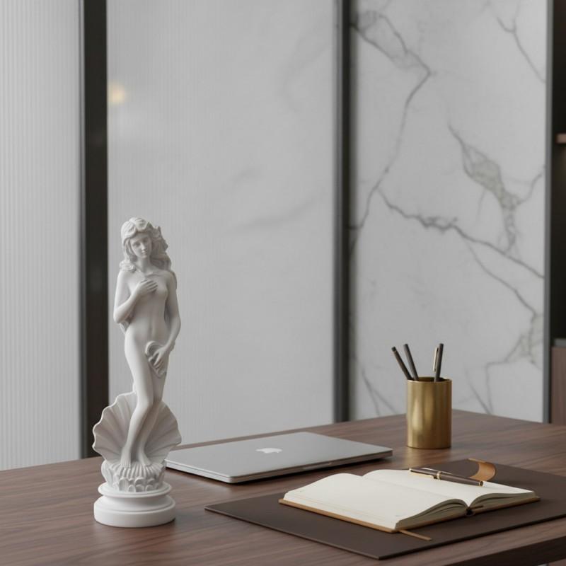 Harz Venus Aphrodite Statue Figur mit Muschel Sockel Klassische Kunst Dekoration Haus Büro Geschenk