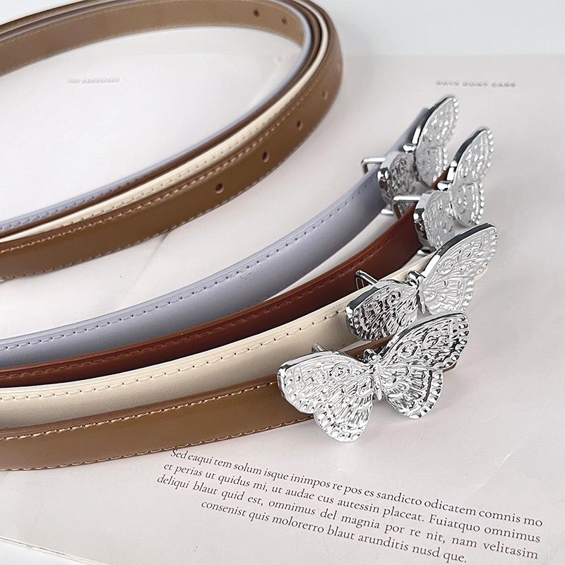 Butterfly Women's Genuine Leather Belt Cowhide with Casual Pants Jeans Women's Versatile Trendy Belt