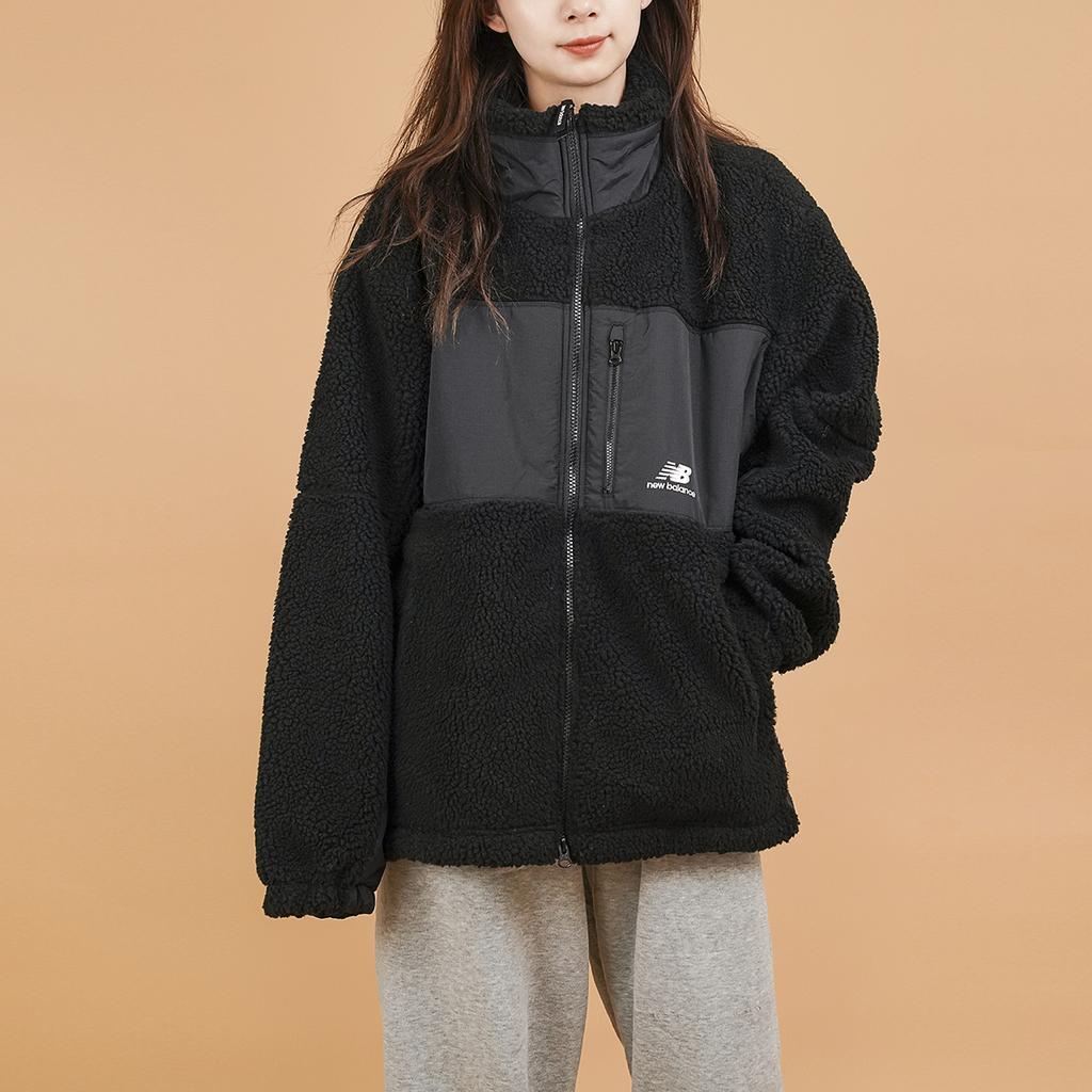 New Balance Velvet Jackets Unisex Black Crew Neck Moderate MDA35013-BK