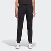 Adidas Originals Cuff Pant Retro Color Block Athletic Training Spliced Knit Pants Women Pants Black DY0876