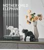 1 coppia Decorazione Moderna Creativa Animali Resina Elefante Statue e Figurine Scultura Soggiorno Ornamenti da Tavolo Artigianato