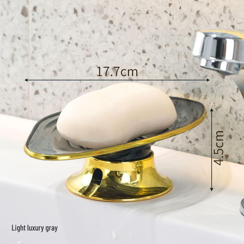 Household Soap Dish Holder & Storage Rack for Bathroom Sink