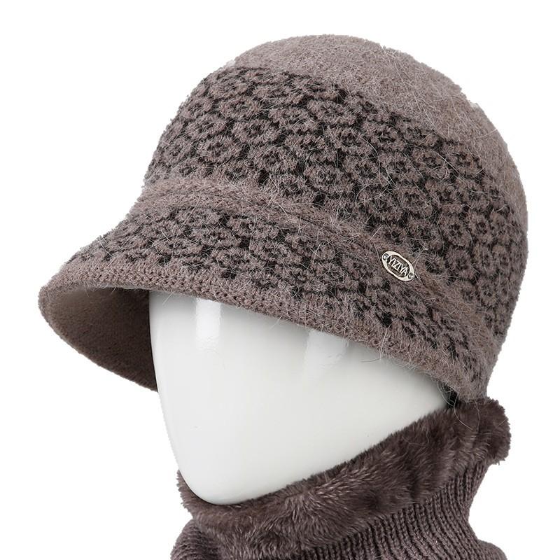 In the Elderly Hat Female Winter Mother Bucket Hat Wool Hat Old Lady Elegant Foreign Style Thickened Warm Basin Hat