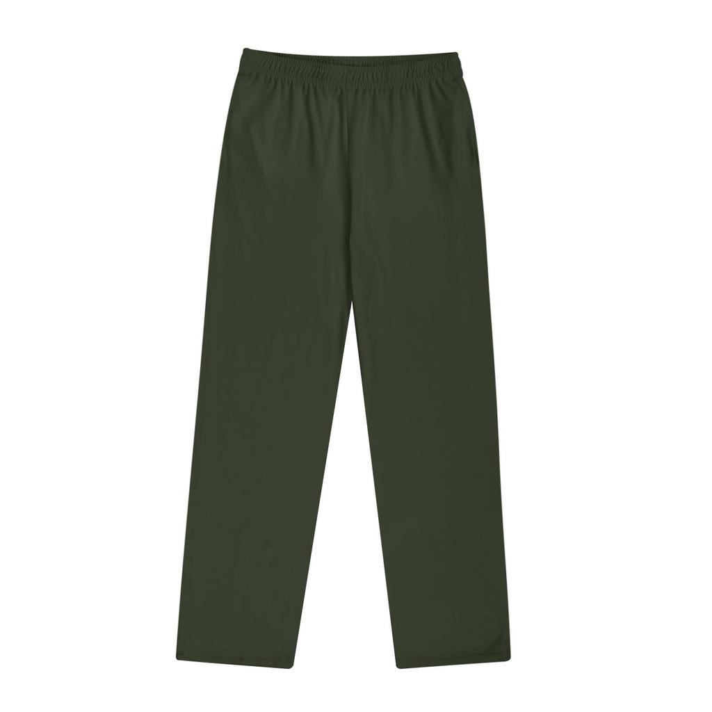 Men's Cotton Knitted Pants Solid Color Sweatpants With Pockets