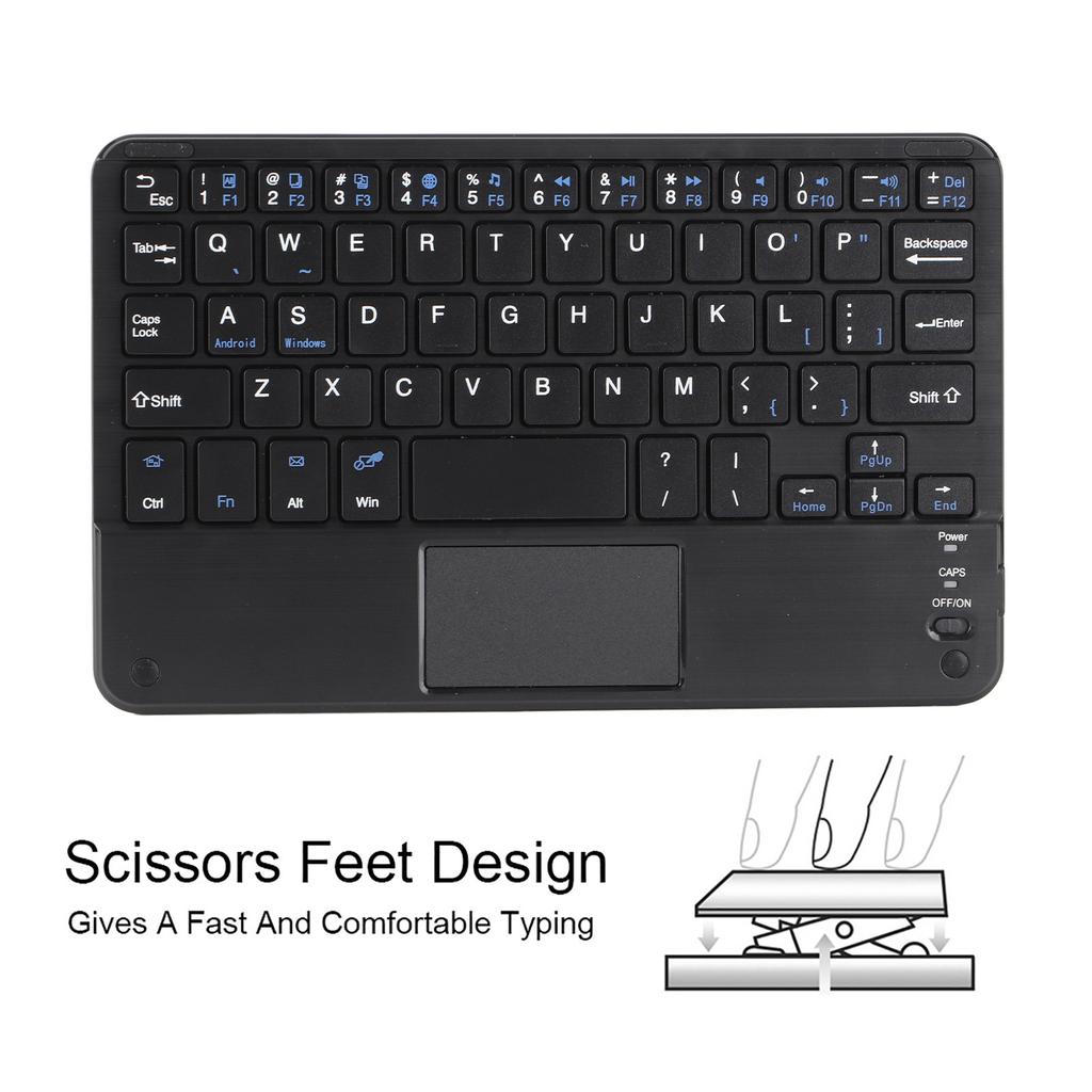 7 Inch Wireless Ultra Slim Touchpad Scissors Feet Design for Bluetooth Keyboard