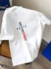 Men's Summer 100% Cotton Mature Fashion Loose Paris Print Casual Slim Round Neck Short Sleeve T-shirt Short Sleeve