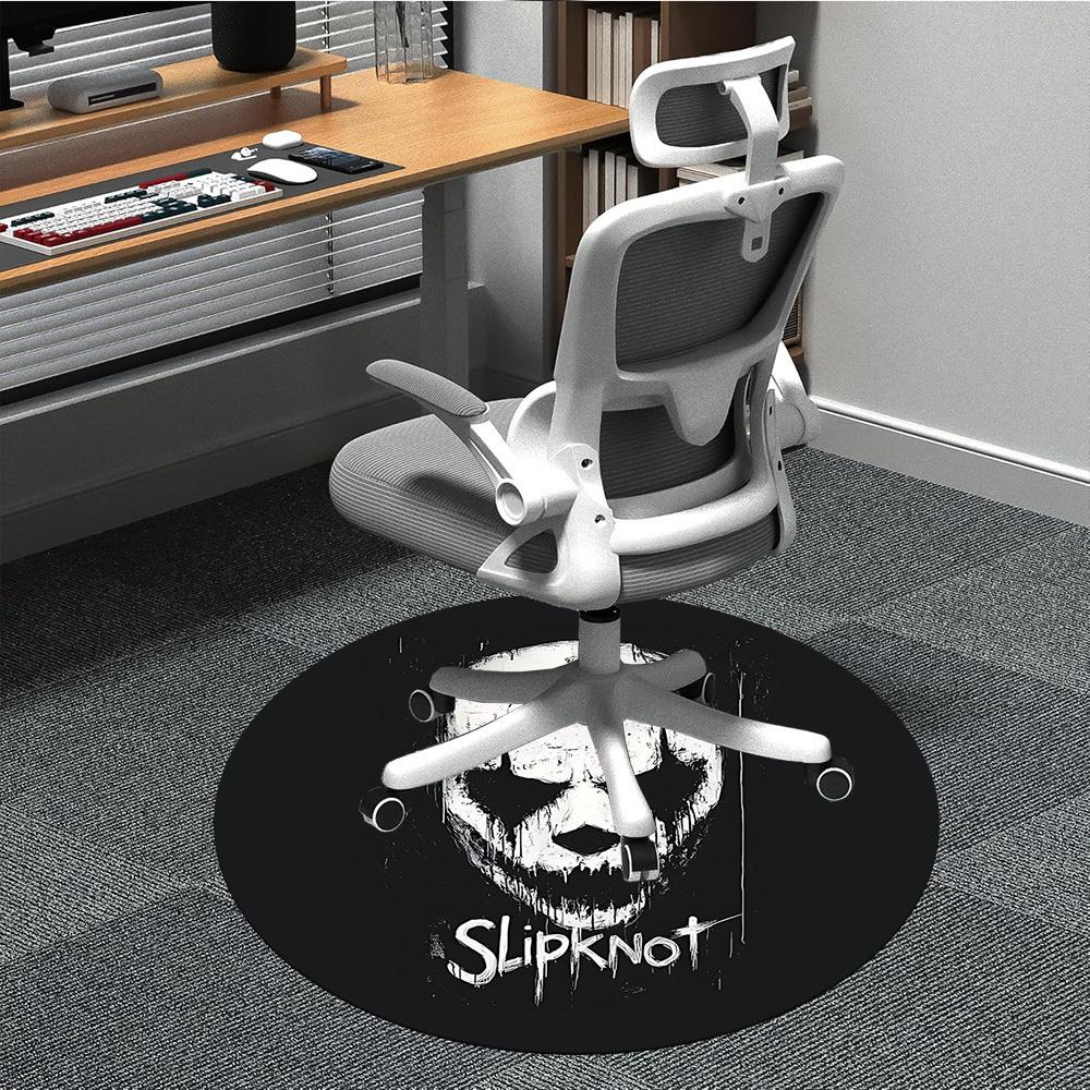 

1PC Slipknot Band Logo Office Round Rug Perfect for Office Non-Slip Backing, Decorative Floor Mat yy250916010 80cm by 80cm