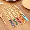 1Pairs 24CM Classic Wooden Chopsticks Reusable Natural Bamboo Chopsticks Sushi Kitchen Tool
