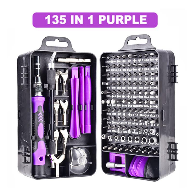 135 In 1 S2 Precision Screwdriver Set Electronics Magnetic Repair Tool Kit Micro for Computer, PC, Laptop, Phone, Mac