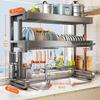 Multifunctional Carbon Steel Over-Sink Dish Drying Rack
