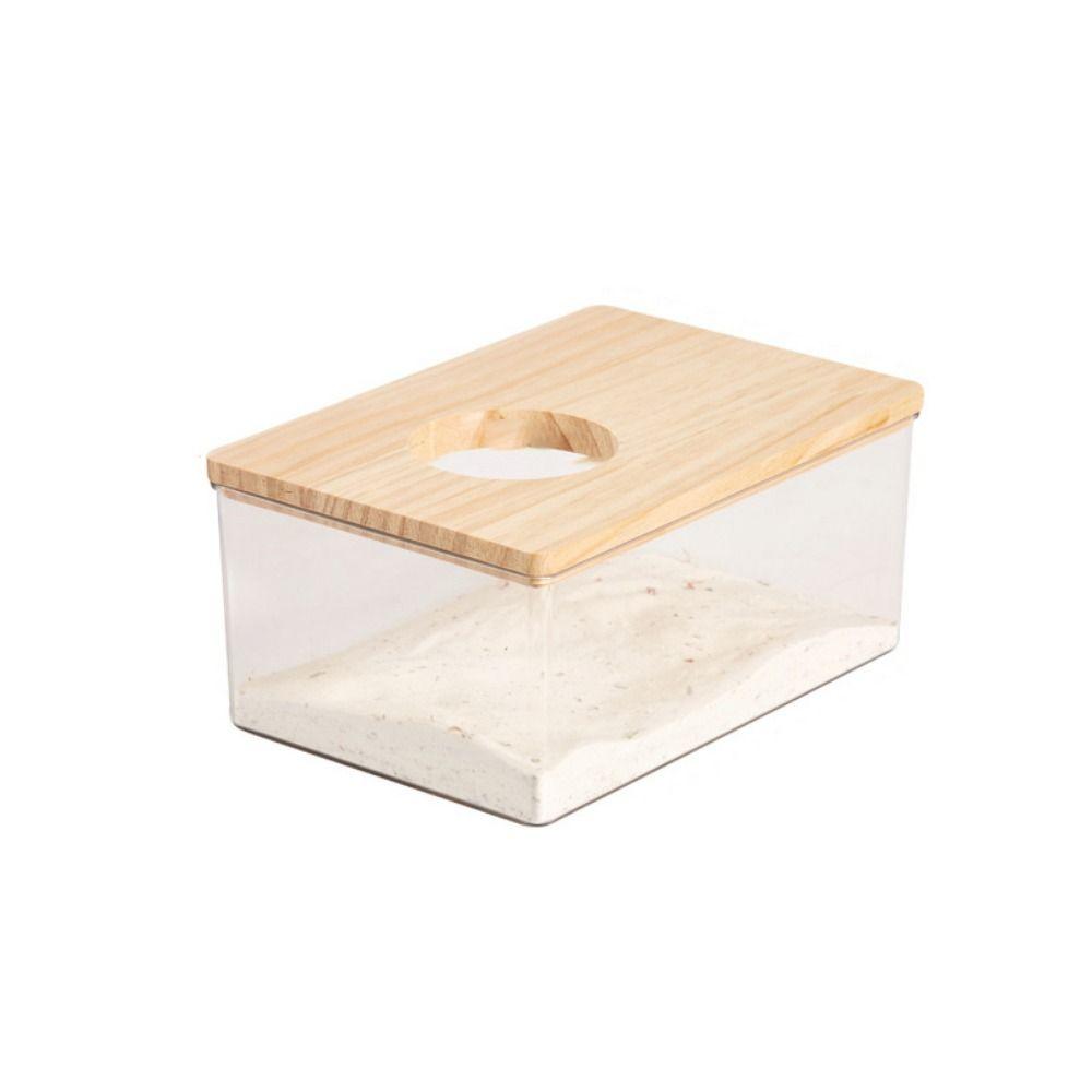 

Acrylic Hamster Bathroom Rectangle Hamster Sand Box Bath Sand Basin Hamster Bath Toilet Home M-rectangle