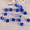 6-10mm Transparent White Double-Pointed Acrylic Beads for DIY Jewelry Crafting
