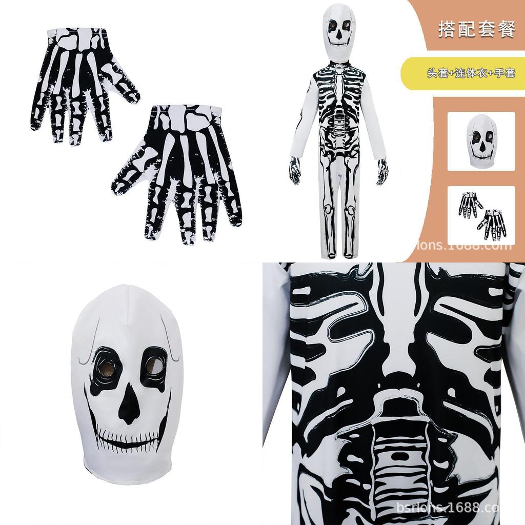 Creepy Halloween Skeleton Cosplay Outfit For Men And Women Dm0178