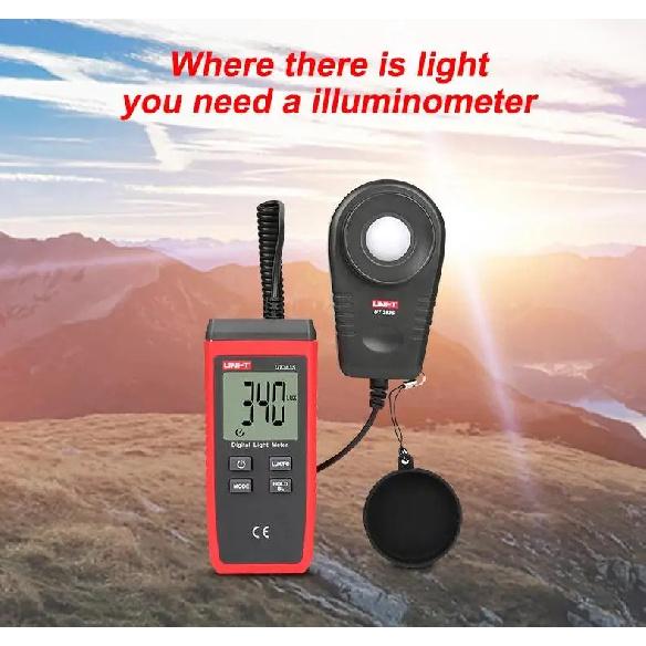 UNI-T UT383S Light Meter Luxmeter Digital 200,000 LUX Luminance Lux Fc Test Max Min Illuminometers Professional Photometer