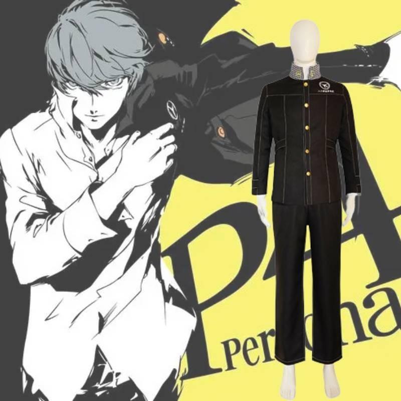 Persona 4 Golden Narukami Yu Kostium Cosplay Stylowy Anime Mundurek