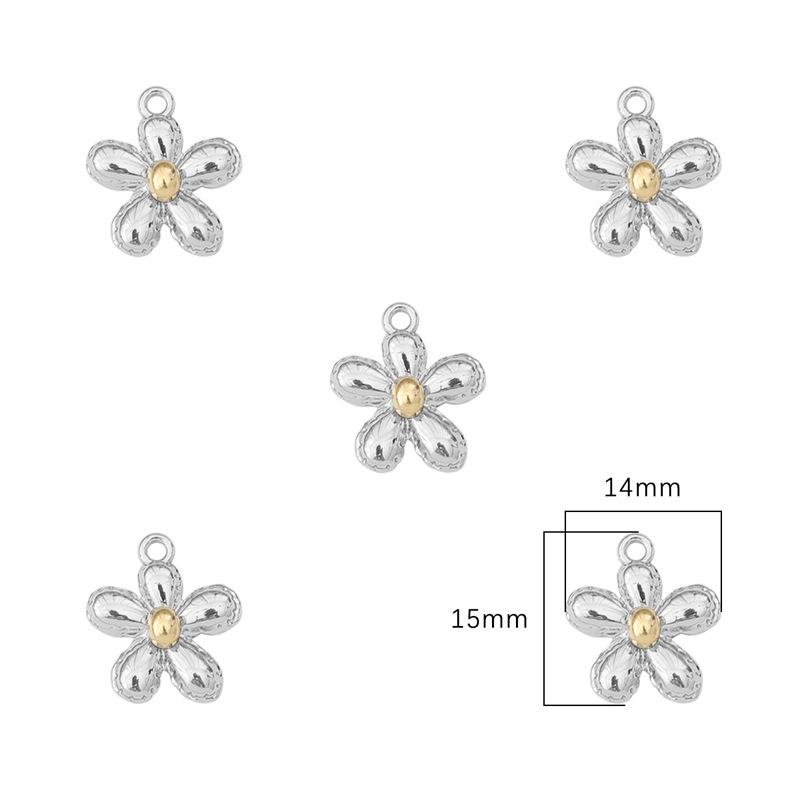 Enchanting Silver Tulip Hexagram Bow Star Rose Pendant for DIY Beading