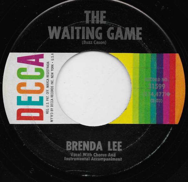 

7inch Record BRENDA LEE Waiting Game 31599 DECCA 1964 UK Pop Used