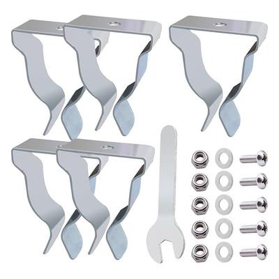 5 PCS Fenster Schacht Abdeckung Hardware Kit Egress Abdeckung Feder Clips Keller Fenster Schacht Abdeckung Installieren Halte Clips