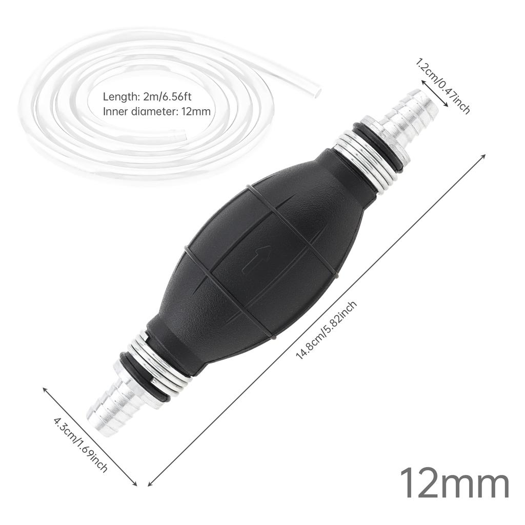 Pompă manuală de alimentare cu combustibil cu debit mare din cauciuc 6mm / 8mm / 10mm / 12mm Pompă manuală de amorsare a combustibilului cu furtun pentru mașină, barcă marină, motocicletă