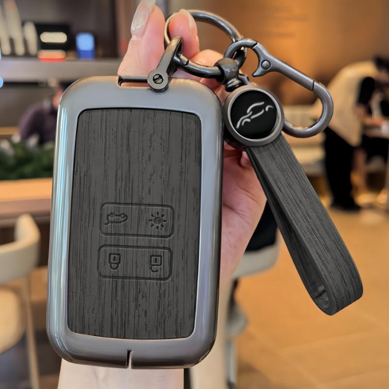 

Металлический чехол-брелок Держатель для ключей-карты автомобиля для Renault Espace 5 Kadjar Koleos Captur Megane 4 Talisman Arkana Dacia Sandero чёрный