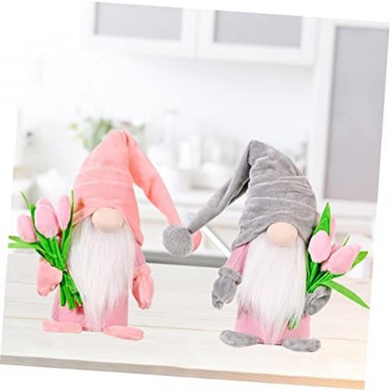 Amosfun 2 Pack Dwarf Dolls Cute Gnome Plush Toys Soft Stuffed Animals Desktop Decor Gift for Birthday Party