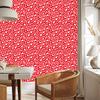 Red Animal Skin Wallpaper Coral and Red 50x1000